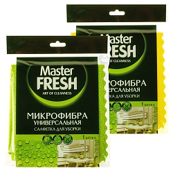 САЛФЕТКА Д/УБОРКИ МАСТЕР ФРЕШ МИКРОФИБРА УНИВЕРС 30*30СМ 1ШТ