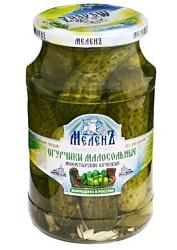 ОГУРЦЫ МЕЛЕНЬ МОНАСТЫРСКИЕ МАЛОСОЛ/БОЧКОВЫЕ 950ГР