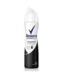 Дезодорант аэрозоль антиперспирант Rexona "Невидимый на черном и белом" 150мл.