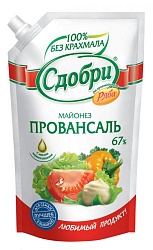 МАЙОНЕЗ СДОБРИ ПРОВАНСАЛЬ 67% 350ГР Д/П