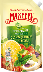 МАЙОНЕЗ МАХЕЕВ С ЛИМОННЫМ СОКОМ 50,5% 800МЛ Д/ПАК