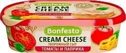 БЗМЖ СЫР ТВОРОЖНЫЙ КРЕМЧИЗ БОНФЕСТО ТОМАТЫ ПАПРИКА 140ГРмж, 125г