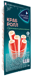 КРАБОВЫЕ ПАЛОЧКИ КРАБ-РОЛЛ РУССКОЕ МОРЕС СЫРОМ И ЗЕЛЕНЬЮ ОХЛ 180ГР