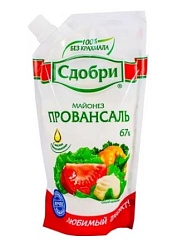 МАЙОНЕЗ СДОБРИ ПРОВАНСАЛЬ 67% 192ГР Д/П
