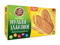 ПЕЧЕНЬЕ ХЛЕБНЫЙ СПАС МУЛЬТИЗЛАКОВОЕ ВИТАМИНИЗИРОВАННОЕ 200ГР