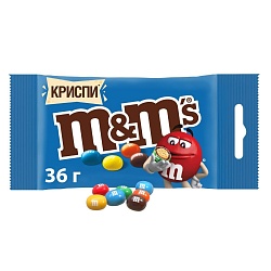 ДРАЖЕ М*М КРИСПИ 6 ЦВЕТОВ 36ГР