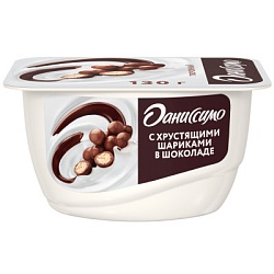 БЗМЖ ТВОРОЖОК ДАНИССИМО 7,2% ХРУСТ ШАРИКИ НАТУРАЛЬНЫЙ 130ГР