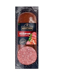 Колбаса в/к Баварушка Сервелат Филейбургский с филе сочного окорока срез в/у 0,35 кг (50 сут)