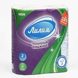 ПОЛОТ БУМАЖНЫЕ ЛИЛИЯ 2Х СЛОЙНЫЕ 2ШТ