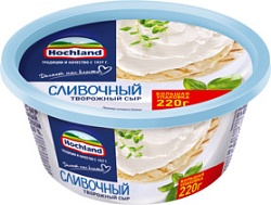 БЗМЖ СЫР ХОХЛАНД ТВОРОЖНЫЙ СЛИВОЧНЫЙ ПЛ/В 220ГР