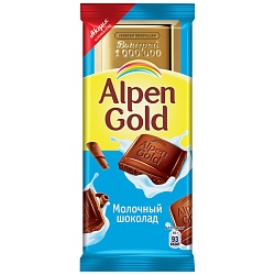 ШОКОЛАД АЛЬПЕН ГОЛЬД МОЛОЧНЫЙ 80ГР