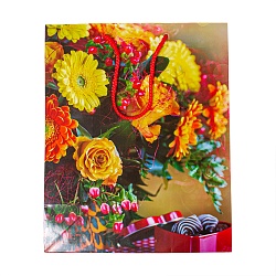 Пакет бумажный подарочный   26,4*13,6*32,7 МИКС L