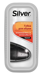 ГУБКА Д/ОБУВИ СИЛЬВЕР ШИРОКАЯ, ПРИДАЮЩАЯ БЛЕСК ЧЕРНАЯ
