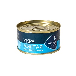 ИКРА МИНТАЯ  "ЛЮКС" "ДАЛЬНЕВОСТОЧНАЯ" "РУССКОЕ МОРЕ" Ж/Б 130Г 1/6 NEW КУПИНО