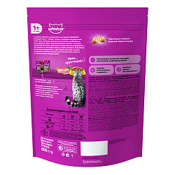 Сухой корм для кошек Whiskas Вкусные подушечки с паштетом курица и индейка, 800 г