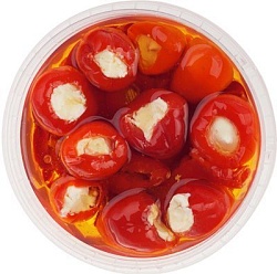 ПЕРЕЦ ЧЕРРИ ФАРШИРОВАННЫЙ СЛИВОЧНЫМ СЫРОМ АМИГА 250Р