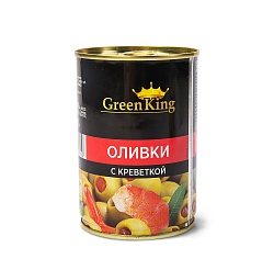 ОЛИВКИ ГРИН КИНГ ФАРШИРОВАННЫЕ КРЕВЕТКОЙ 290ГР Ж/Б