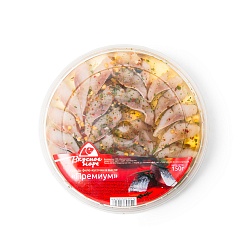 СЕЛЬДЬ ФИЛЕ КУСОЧКИ В МАСЛЕ ПРЕМИУМ ВКУСНОЕ МОРЕ 150ГР