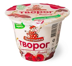 БЗМЖ ТВОРОГ ПЕСТРАВКА ВИШНЯ 4% 120ГР