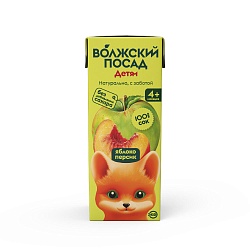 СОК ВОЛЖСКИЙ ПОСАД ДЕТЯМ 0,2Л ЯБЛОКО/ПЕРСИК