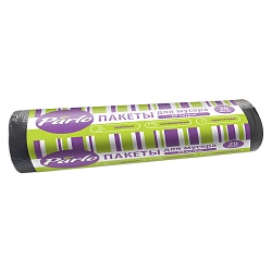 МЕШКИ ДЛЯ МУСОРА 60Л 7МКМ ЧЕРНЫЕ ПАРЛО 20ШТ