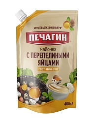 МАЙОНЕЗ ПЕЧАГИН C ПЕРЕПЕЛИНЫМИ ЯЙЦАМИ  50% 400МЛ ДПДЗ