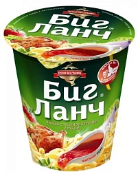 ЛАПША БИГ ЛАНЧ С ТУШ КУРИЦЕЙ И ЛУКОМ СТАКАН 65ГР