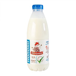 БЗМЖ МОЛОКО ПЕСТРАВКА 2,5% 0,956Л ПЭТ