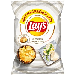 ТОП 100 Чипсы Lays нежная моцарелла с песто 70г
