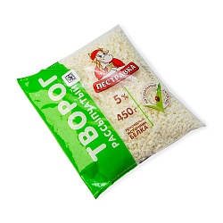 БЗМЖ ТВОРОГ ПЕСТРАВКА 5% 450ГР ПАКЕТ