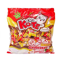 КОНФЕТЫ МХ CHO KO-TE БАНАН-КЛУБНИКА 1000 ГР