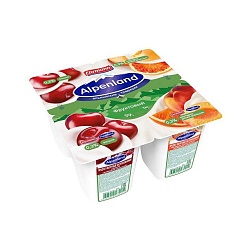 СЗМЖ ЙОГУРТ АЛЬПЕНЛЭНД  ВИШНЯ/НЕКТАРИН/АПЕЛЬСИН 0,3% 95ГР