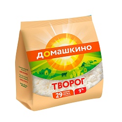 БЗМЖ ТВОРОГ СЕЛО ДОМАШКИНО 9% 180ГР СТАБИЛОБЭГ