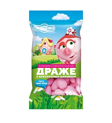ДРАЖЕ СМЕШАРИКИ С КУКУРУЗНЫМИ ШАРИКАМИ СО ВКУСОМ МАЛИНЫ ГЛАЗИР 50ГР