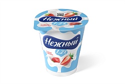 БЗМЖ ЙОГУРТ НЕЖНЫЙ С СОКОМ КЛУБНИКА 1,2% 320ГР