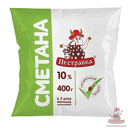 Сметана Пестравка 10%, 400г