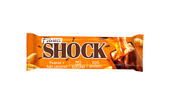 БАТОНЧИК ФИТНЕСШОК ГЛАЗИРОВАННЫЙ АРАХИС-СОЛЁНАЯ КАРАМЕЛЬ 50ГР