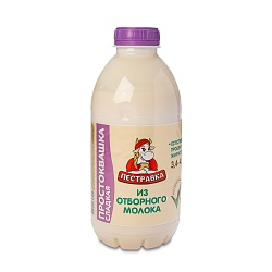 БЗМЖ ПРОСТОКВАША СЛАДКАЯ ПЕСТРАВКА ОТБОРНАЯ 3,4-4,5% 750ГР ПЭТ