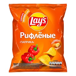 ЧИПСЫ ЛЭЙС 70ГР ПАПРИКА РИФЛЕНЫЕ
