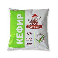 Кефир Пестравка 2,5% Фин-пак 450г