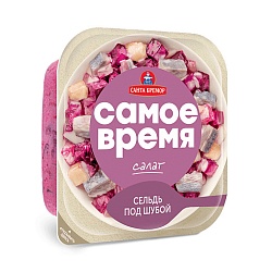 САЛАТ САМОЕ ВРЕМЯ СЕЛЬДЬ ПОД ШУБОЙ 150Г