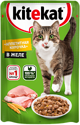 КОРМ КИТЕКЭТ КУРИЦА В ЖЕЛЕ ПАУЧ 85ГР