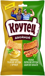 ГРЕНКИ ДВОЙНОЙ КРУТЕЦ ГОРЧИЦА БАВАРСКИЕ КОЛБАСКИ 100Г