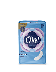 ПРОКЛАДКИ ГИГИЕНИЧЕСКИЕ OLA! CLASSIC SOFT МЯГК.ПОВЕРХНОСТЬ 20ШТ.