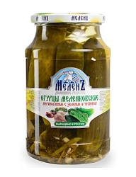 ОГУРЦЫ МЕЛЕНЬ МУРОМСКИЕ СОЛЕНЫЕ БОЧКОВЫЕ  900ГР