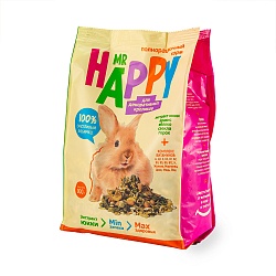 КОРМ MR HAPPY СУХОЙ ДЛЯ ДЕКОРАТИВНЫХ КРОЛИКОВ 900ГР