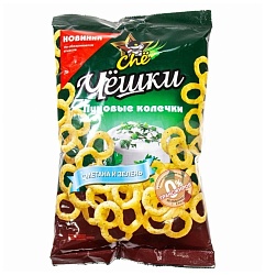 КОЛЬЦА ЛУКОВЫЕ ЧЕШКИ СМЕТАНА И ЗЕЛЕНЬ 40ГР