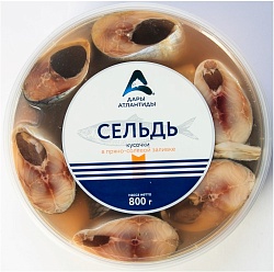 ПРЕСЕРВЫ ДАРЫ АТЛАНТИДЫ СЕЛЬДЬ АТЛАН В ПР/СОЛ ЗАЛИВКЕ 800ГР