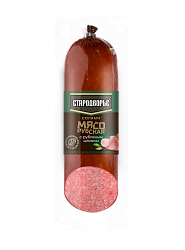 КОЛБАСА В/К  МЯСОРУБСКАЯ САЛЯМИ С РУБЛЕНЫМ ШПИКОМ СРЕЗ В/У 350ГР