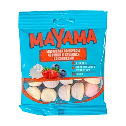 МАРМЕЛАД ЖЕВ МАЯМА ВКУС. ЧЕРНИКИ И КЛУБ СО СЛИВКАМИ  70ГР